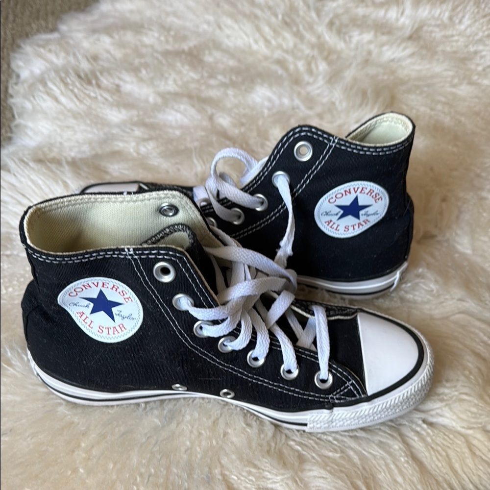 Converse Cream High-Top Sneakers